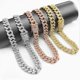 thumbnail image 1 of Cadena de 12 mm con diamantes de imitación pavé de color oro rosa y plata helada. Código de producto 57304, 1 of 5