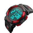 thumbnail image 2 of SKMEI Men's Digital Watch, Round Sport Watch with Stopwatch Alarm Date and EL Backlight, PU band, 5ATM Water Resistant, 2 of 4