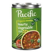 Pacific Foods Organic Hearty Vegetable Soup, Plant Based, 16.3 oz Can