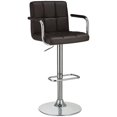 thumbnail image 1 of Coaster Tabouret de Bar Moderne en Faux Cuir Hauteur Réglable Marron, 1 of 2