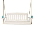 thumbnail image 5 of Amish Heavy Duty 800 Lb Mission Treated Porch Swing with Hanging Chains (4 Foot, Semi-Solid White Stain), 5 of 8