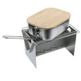 thumbnail image 2 of Estufa al aire libre Irfora Estufa de camping Estufa de mochilero de acero inoxidable Mini quemador de madera plegable con bolsa de almacenamiento para cocinar al aire libre Camping Picnic BBQ Irfora Estufa al aire libre, 2 of 7