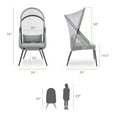 thumbnail image 6 of Greemotion Alverta 2-Piece Black Outdoor Fabric Mesh Foldable Chair, 6 of 7