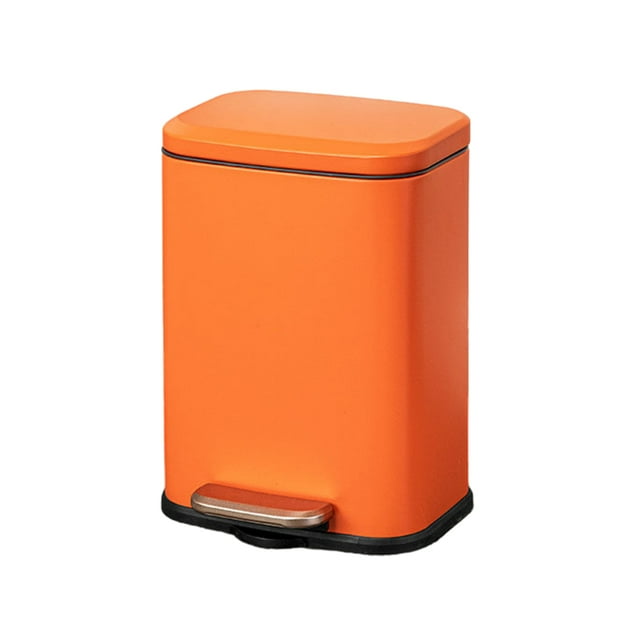 stanreset Trash Can For Kitchen And Bathroom - Clever And Stylish For Bathroom And Kitchen orange