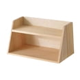 thumbnail image 3 of Cosmetic Organizer Wooden Storage Box Double Layer Compact Size for Makeup Station Office and Home Spaces, 3 of 9