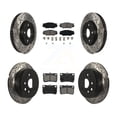 thumbnail image 1 of Transit Auto Front Rear Coated Drilled Slotted Disc Brake Rotors and Semi-Metallic Pads Kit for Car Lexus IS250 KDS-100287, 1 of 11