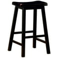 thumbnail image 1 of Coaster Tabourets de Bar en Bois Sans Dossier Transitionnel en Noir, 1 of 2