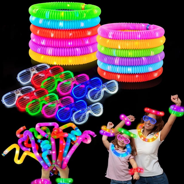 Suministros para fiestas que brillan en la oscuridad para niños, 24 unidades, Leetous
