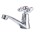 thumbnail image 1 of Lavabo Single Hole Cross Bibcock Alloy Water Faucet Basin Faucet Washbasin Basin Faucet(Red Drop Model), 1 of 8