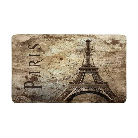 Pop Vintage View Of Paris Doormat Indoor Entrance Rug Floor Mats
