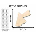 thumbnail image 2 of Unfinished Wood Jordan Shape - Country - Craft - up to 46" DIY 6" / 1/4", 2 of 3