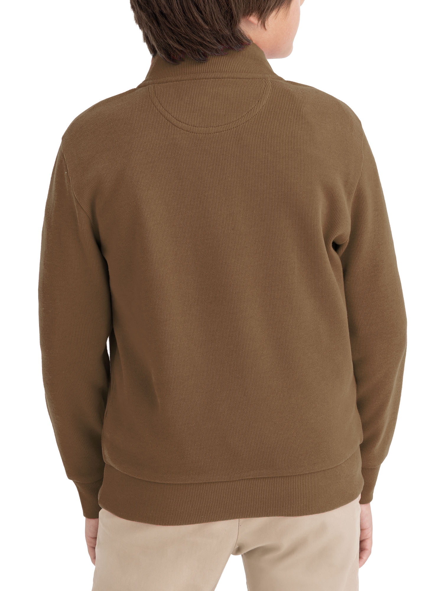 U.S. Polo Assn. Boys Flatback Rib Quarter Zip, Sizes 4-18