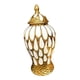 thumbnail image 2 of Jarrón de porcelana con diseño de jengibre, jarrón de cerámica, arreglo floral, tarro decorativo con tapa L, 2 of 9