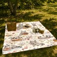 thumbnail image 7 of Woodland Raccoons Picnic Scene Cheerful Pastoral Watercolor Flannel Blanket For Nature Lovers Thanksgiving Gift Soft Cozy Home Decor Living Room Reading Nook, 7 of 7