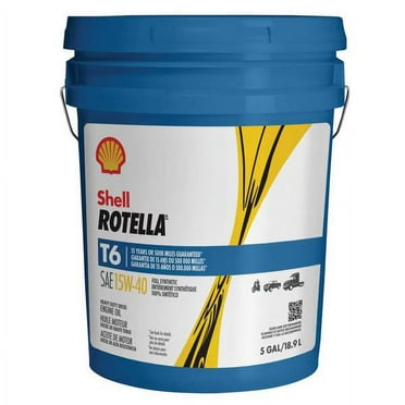 Rotella Rotella 5 Gallon T6 15W-40 Full Synthetic Heavy Duty Diesel Engine Oil
