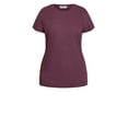 thumbnail image 3 of Refinity Women's Plus Size Brooke Tee Top Crew Neck - Iris, 3 of 3