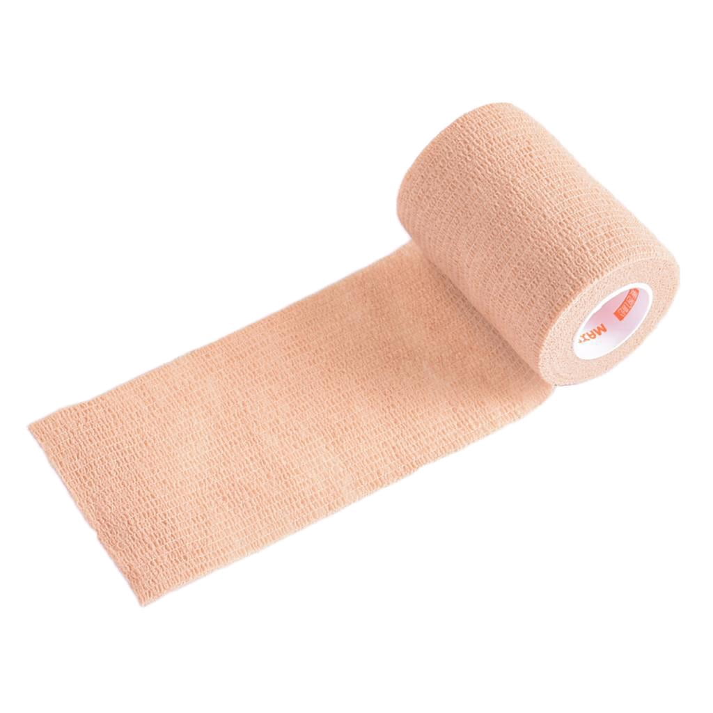 DOLITY 6xElastic Non Woven Self Adhesive Cohesive Wrap Tape Roll Skin Color 6 Pcs