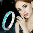 thumbnail image 2 of Bands for Women Rings Gifts Mens Engagement Inlay Tungsten Fashion Wedding Created-opal Wedding Rings Wedding Jewelry Rings, 2 of 6
