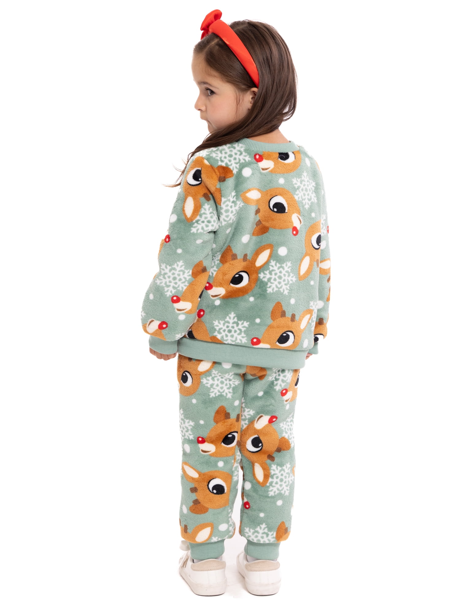 Rudolph the Red-Nosed Reindeer Toddler Boys or Girls Plush Printed Sweatshirt and Jogger Pants Set, 2-Piece, Sizes 12M-5T