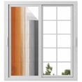 thumbnail image 2 of Burnt Orange Gray Ombre Window Privacy Film, Vintage Farmhouse Wooden Static Cling UV Sun Blocking Tint Film Heat Control Windows Films for Bedroom Bathroom, Window Stickers 29.5"x78.7", 2 of 8