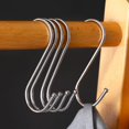 thumbnail image 5 of Ganchos de acero inoxidable Anillos para cortina de ducha - Paquete de 15 colgadores en forma de S Ganchos para colgar en armario Ganchos para cocina/baño/oficina para colgar una multitud de artí, 5 of 5