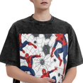 thumbnail image 3 of Spider-Man 230g Vintage Washed Drop Shoulder T-Shirt - Iron On, 3 of 7