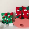 thumbnail image 4 of Aellinatey Cute Big Eyes Christmas Stockings Kids Cartoon Magnets Socks for Festival Wear, 4 of 21