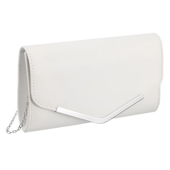 GASTROPOD White Evening Bag Handbag Wedding Party Message Bag Clutch Bag Purse Simple Chain Bag for Women Ladies White Clutch Purses for Women