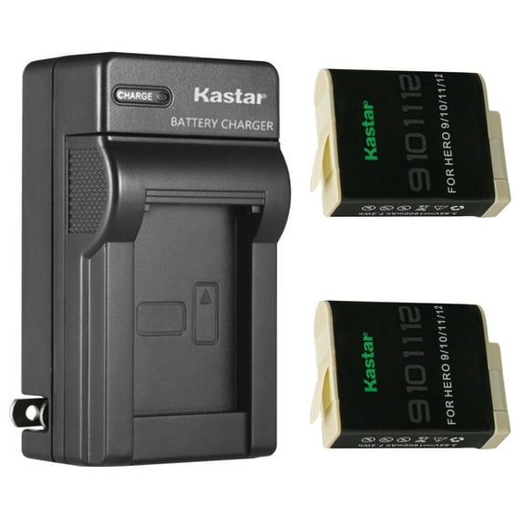 Kastar 2-Pack Battery and AC Wall Charger Replacement for GoPro HERO12 HERO 12 Black Action, GoPro ADDBD-212 ADBAT-001 ADDBD-001 Battery