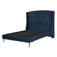 thumbnail image 3 of Base Cama Slim con Cabecera Matrimonial Zefyr Azul Dicasa, 3 of 8
