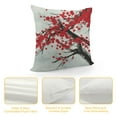 thumbnail image 4 of ONETECH  Nature Throw Pillow Cushion Case Sakura Blossom Japanese Cherry Tree Garden Summertime Vintage Cultural Print, Modern Accent Double-Sided Digital Printing,Grey Vermilion, 4 of 5