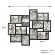 Lavish Home Photo Frame Collage for Twelve 4x6-inch Pictures (Black)