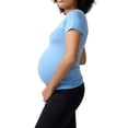thumbnail image 3 of Ingrid & Isabel For Every Belly Women's Maternity Short Sleeve Fitted Scoop Tee, Sizes S-XXL, 3 of 9