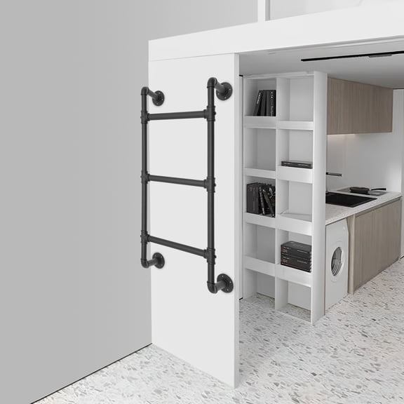 3-Step Carbon Steel Ladder Bed Ladder Floor-Mounted Ladders 440.92lbs Ladder for Dormitory Double Beds
