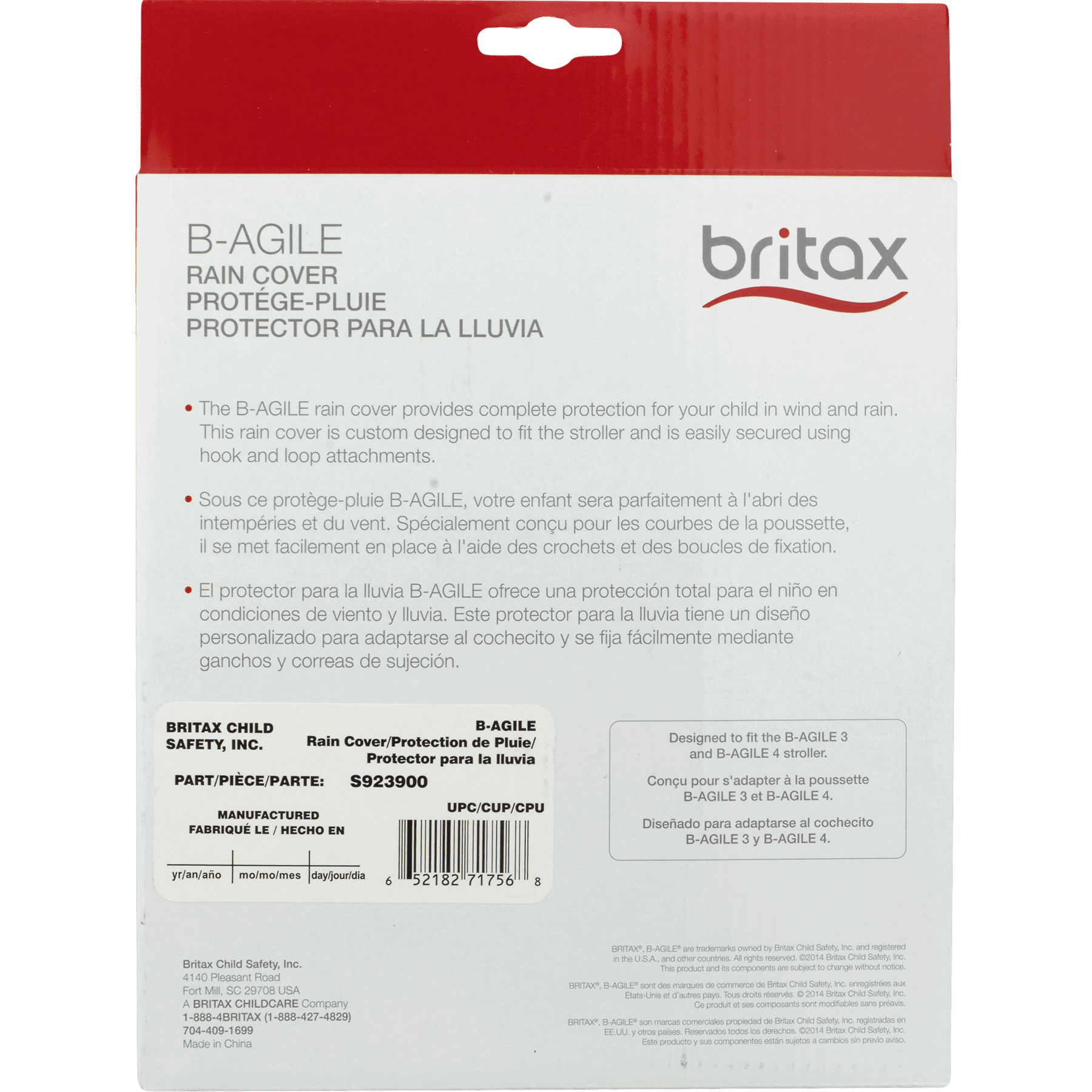 Protector contra la lluvia compatible con Britax B-móvil? 