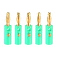 thumbnail image 2 of Uxcell 4mm Banana Speaker Cable Screw Plugs Connectors Green Jack Connector 5 pack, 2 of 5