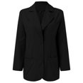 thumbnail image 1 of Vedolay Womens Fall Tops Women's Casual Long Sleeve Lapel Open Front Button Work Business Jackets with Pockets,Black XL, 1 of 4