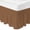 Brown, variant on Chocolate Brown Bed Skirt King Size 16 Inch Drop, Brown Solid Background Autumnal Rustic Country Adjustable Elastic Dust Ruffles Bedskirt for King Bed Wrap Around Pleated Mattress Frame Cover