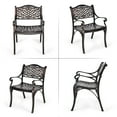 thumbnail image 1 of Costway 4PCS Patio Dining Bistro Chair All Weather Cast Aluminum Armrest Garden, 1 of 10