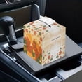 thumbnail image 7 of FUIALDOLG Stylish Tissue Box Cover Square with Maple Leaves Fall - PU Leather Tissue Boxes Holder Waterproof Decorative Cube Cover for Bathroom and Home, 5.1"X5.1"X5.5", 7 of 7
