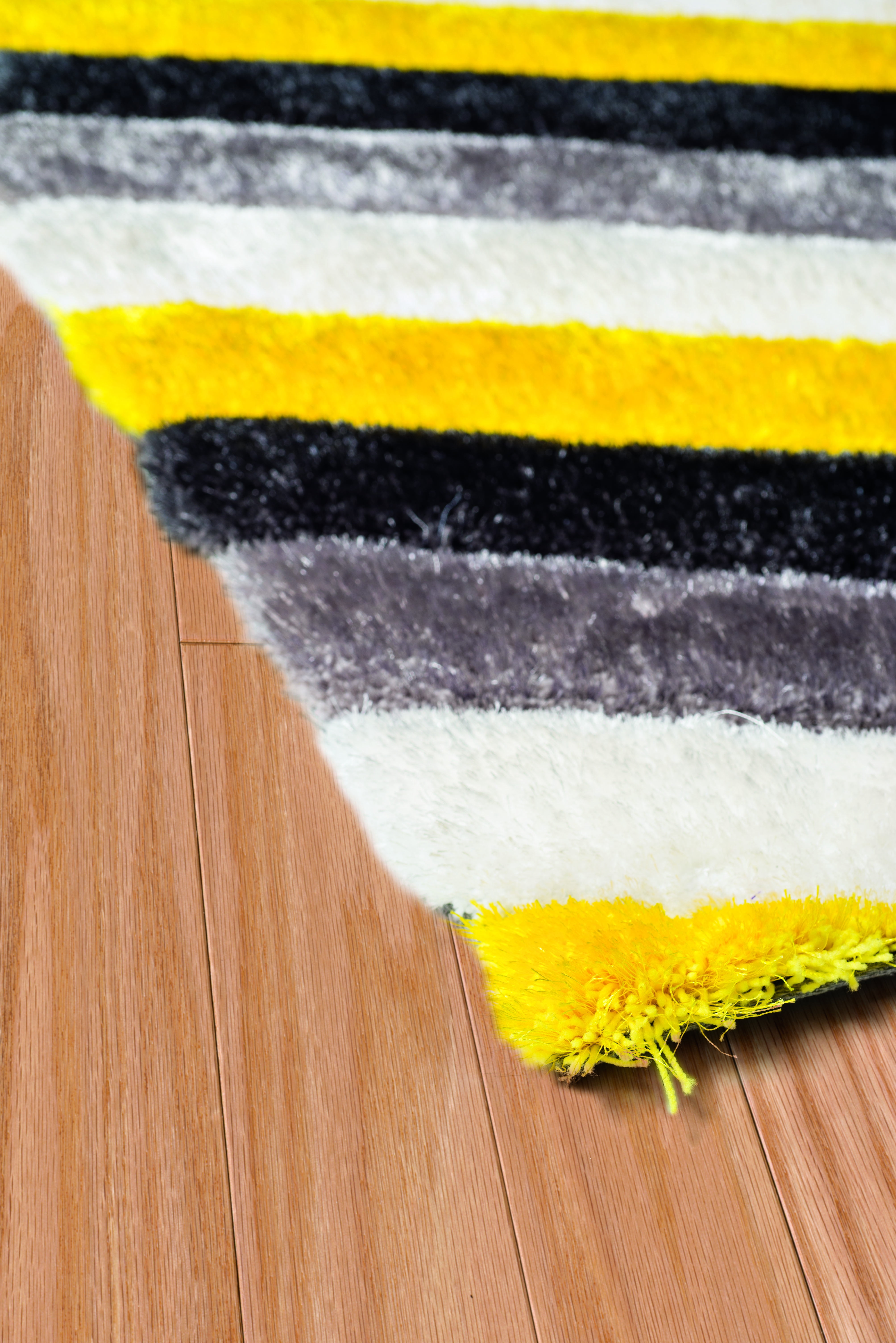United Weavers Veria Zig Zag Shag Geometric Area Rug, Yellow, 7'10" X 10'6"