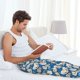 thumbnail image 5 of Balery Swan Birds Pantalones de pijama para hombre, pijama ultraligero, pantalón de descanso-Medium, 5 of 6