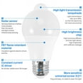 thumbnail image 5 of 12W Motion Sensor Light Bulb,Outdoor/Indoor Movement Activated Security LED Bulb,1000LM,E26/B22,3500K Warm White, 5 of 6
