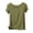 C-Army Green390, variant on DHFJKG Basic Tees For Women Summer Ribbed Lettuce Trim Short Sleeve T Shirt Casual Loose Fit Crew Neck Tee Trendy Tops