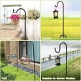thumbnail image 6 of 36 inch Garden Shepherds Hook 2pk with 5 Prongs, Heavy-Duty Metal Bird Feeder Pole Stand, Garden Holder for Hanging Plant, Wind Chimes, Wedding Decor, 6 of 7