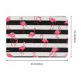 thumbnail image 3 of Flamingo Bath Mat Black and White Bathroom Rugs Stripe Bath Rugs Bath Mats for Bathroom 16"x24", 3 of 8