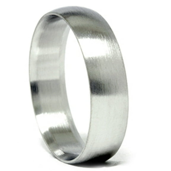 Pompeii Mens 14k White Gold 6mm Designer Chad Ra Wedding Band (,)