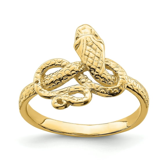 14k Yellow Gold Snake Band Ring