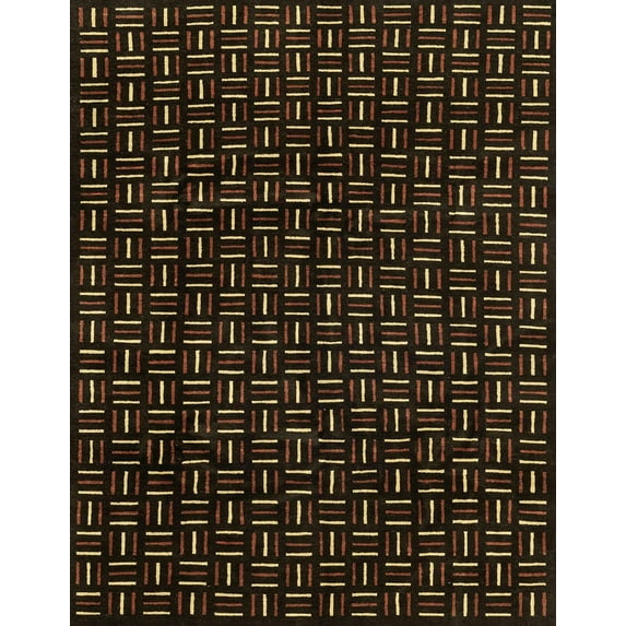 Ahgly Company Machine Washable Indoor Rectangle Abstract Red Brown Area Rugs, 2' x 3'