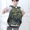 thumbnail image 6 of FORMRS School Backpack 17" Student Travel Bag with Laptop Compartment, Green Forest Scene, 6 of 7